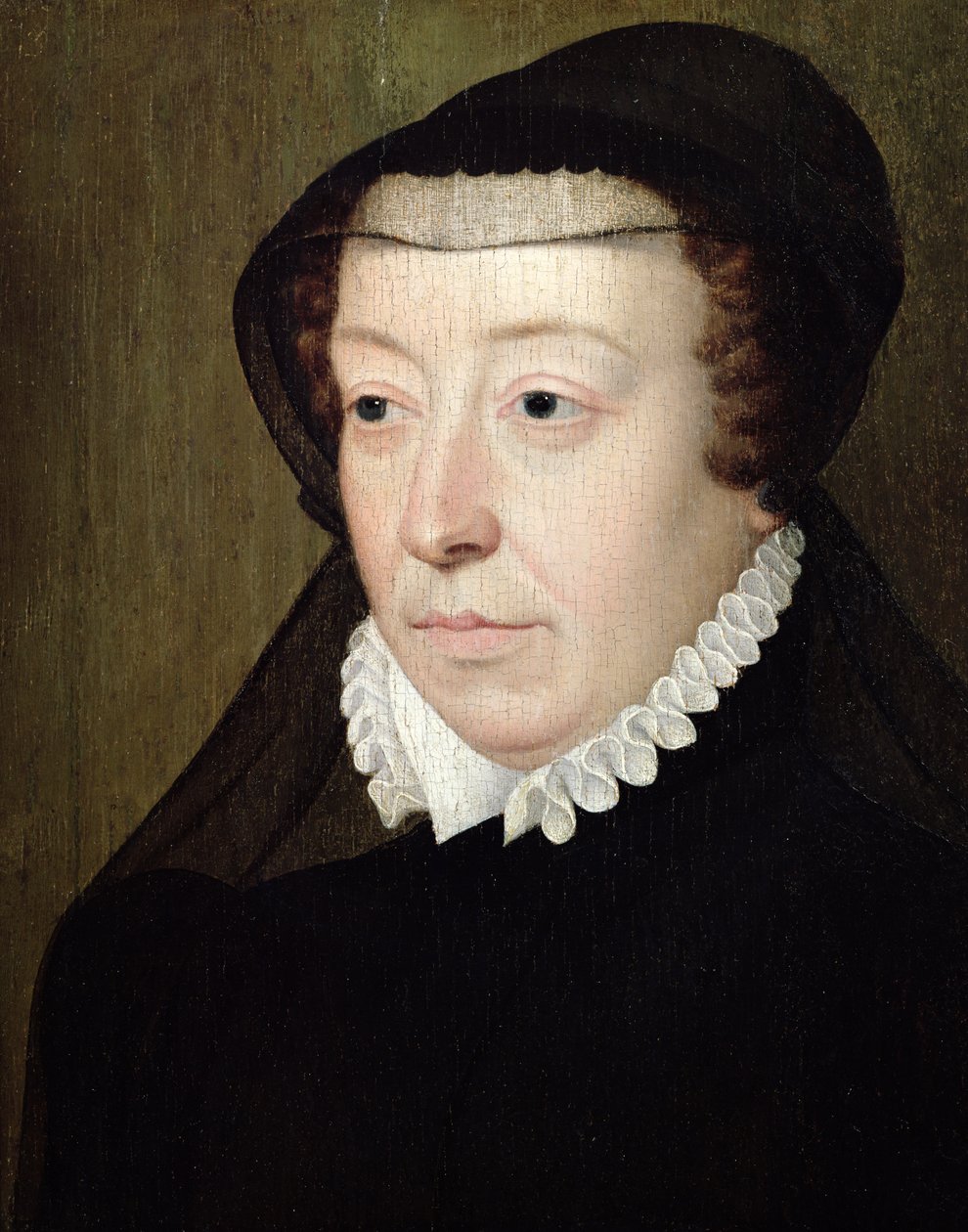 Porträtt av Catherine de Medici (1519-89) (se även 197210) av François Clouet