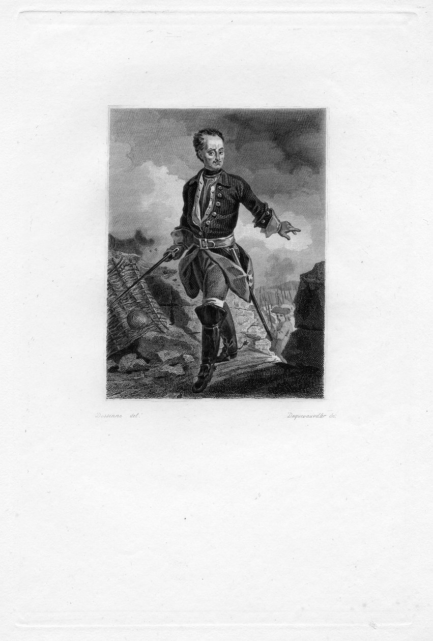 graverat porträtt av François Dequevauviller d’après Alexandre Joseph Desenne
