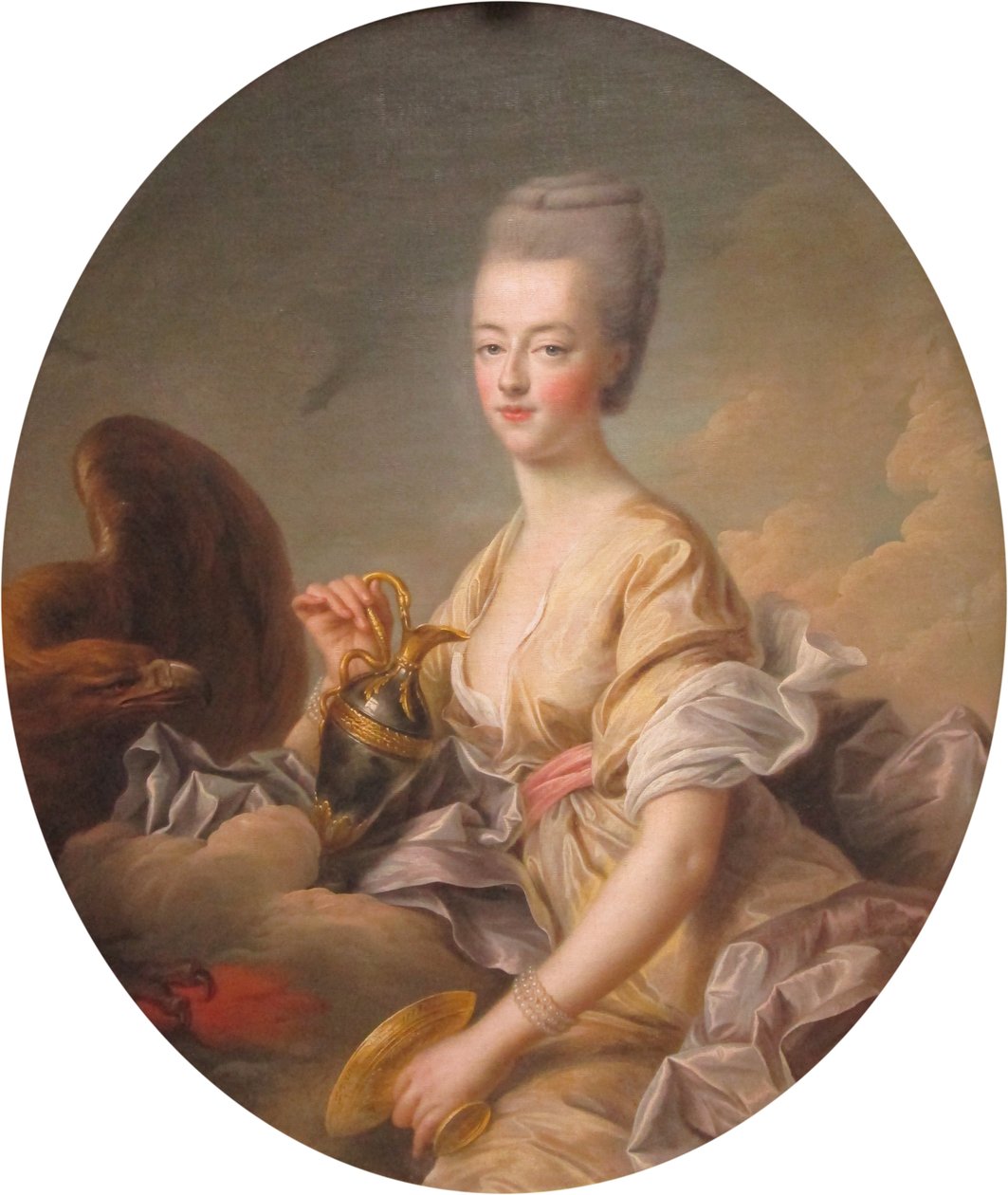 Madame la Dauphine Marie-Antoinette, en Hébé av Francois Hubert Drouais