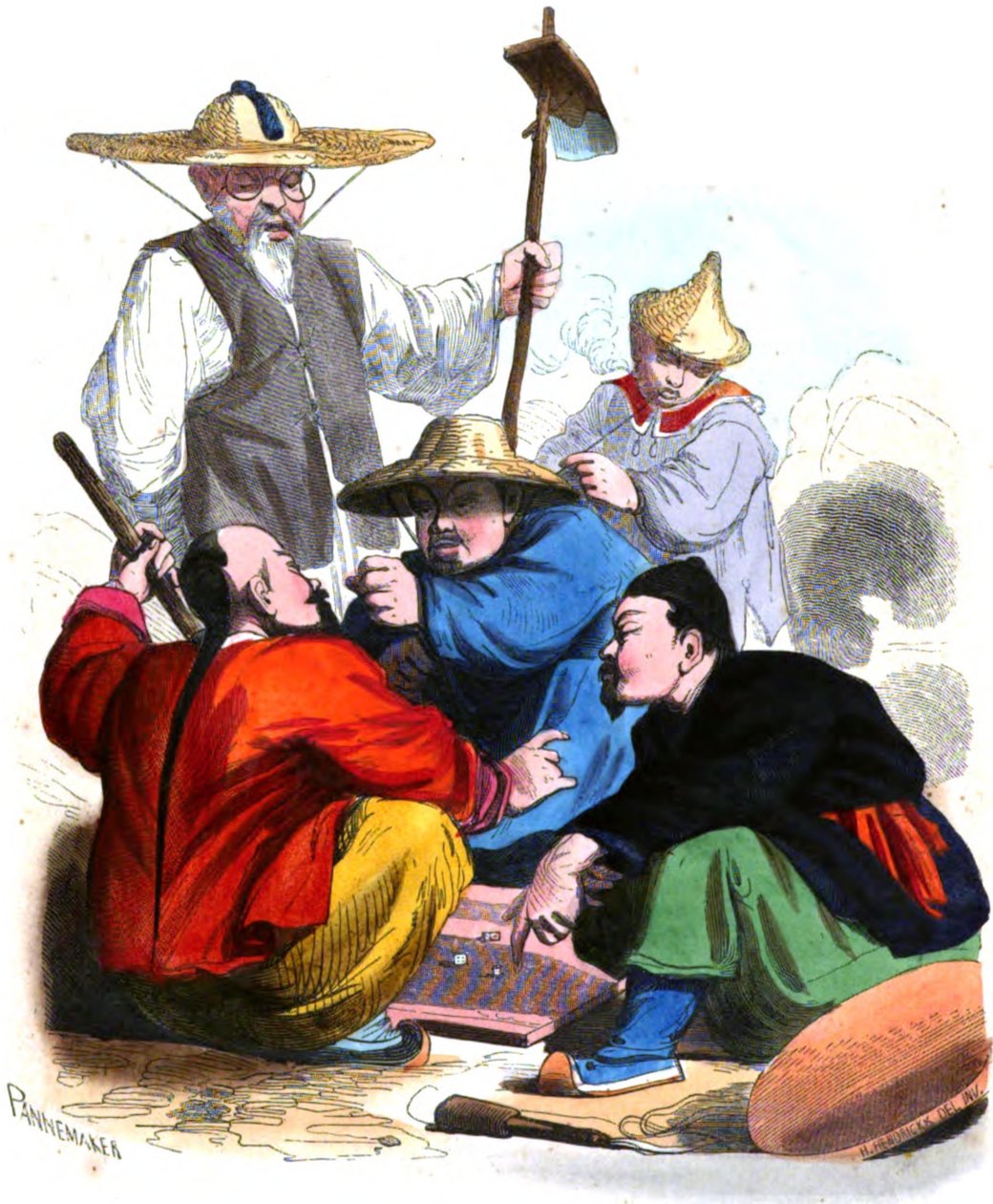 Auguste Wahlen, Mores, användningar och kostymer för alla världens folk, Volym 1. Utgivare La Librairie historique-artistique, 1843 av François Pannemaker