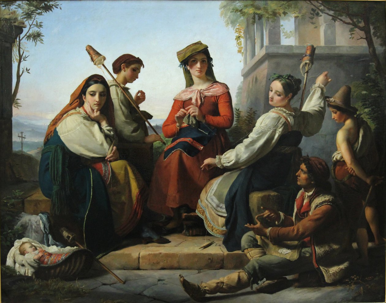 Die Spinnerinnen von Fondi av François Joseph Navez