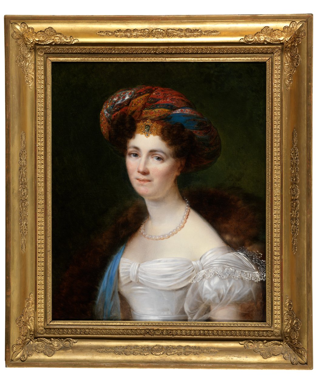 Porträtt av Josephine Victoire Meslier-Duvey (olja på duk) av François Joseph Kinsoen