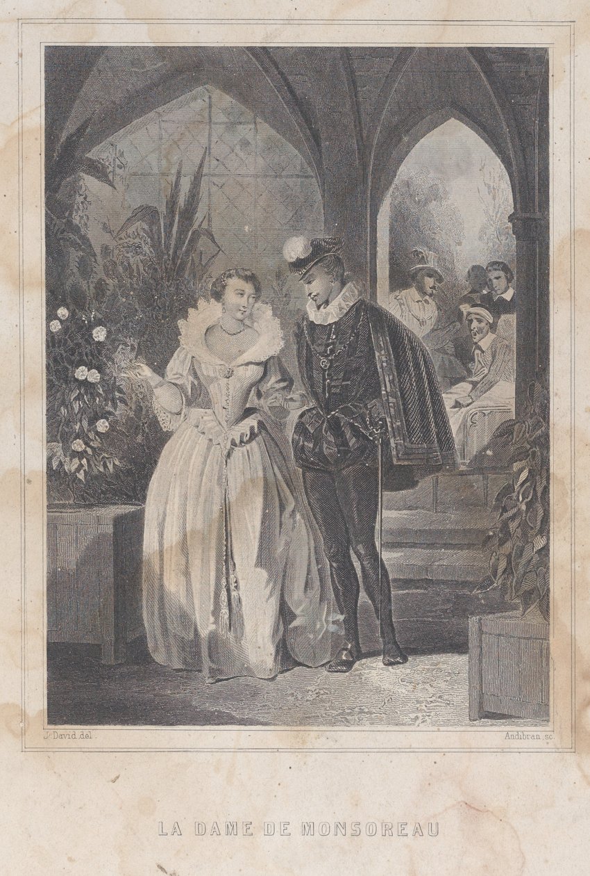 Damen av Monsoreau La Dame de Monsoreau, 1830-65. av François Adolphe Bruneau Audibran