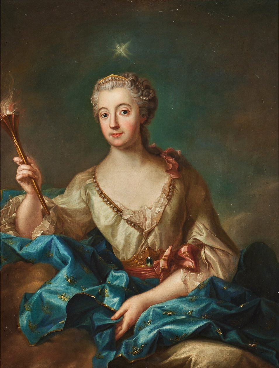 Drottning Louisa Ulrika som Aurora av Francois Adrien Grasognon Latinville