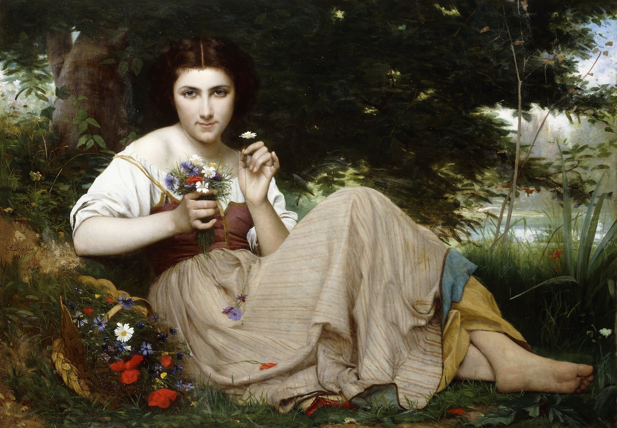 En stunds vila, 1871 av François Alfred Delobbe