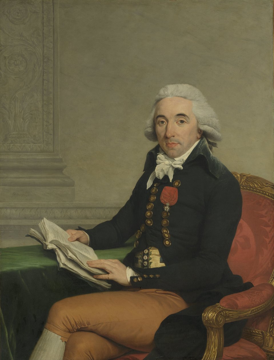 Porträtt av en man Porträtt av en man, möjligen Monsieur Baillon av François André Vincent