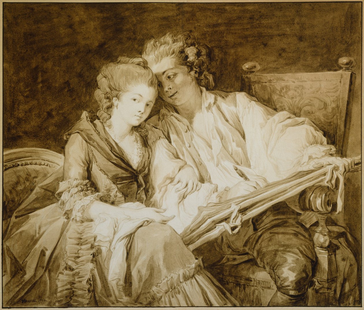 Teckningslektionen av François André Vincent