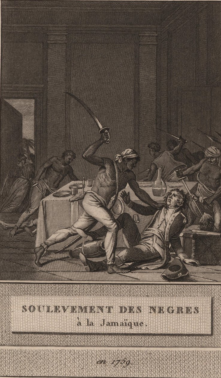 De svarta slavarnas uppror på Jamaica 1760, 1800. av François Anne David