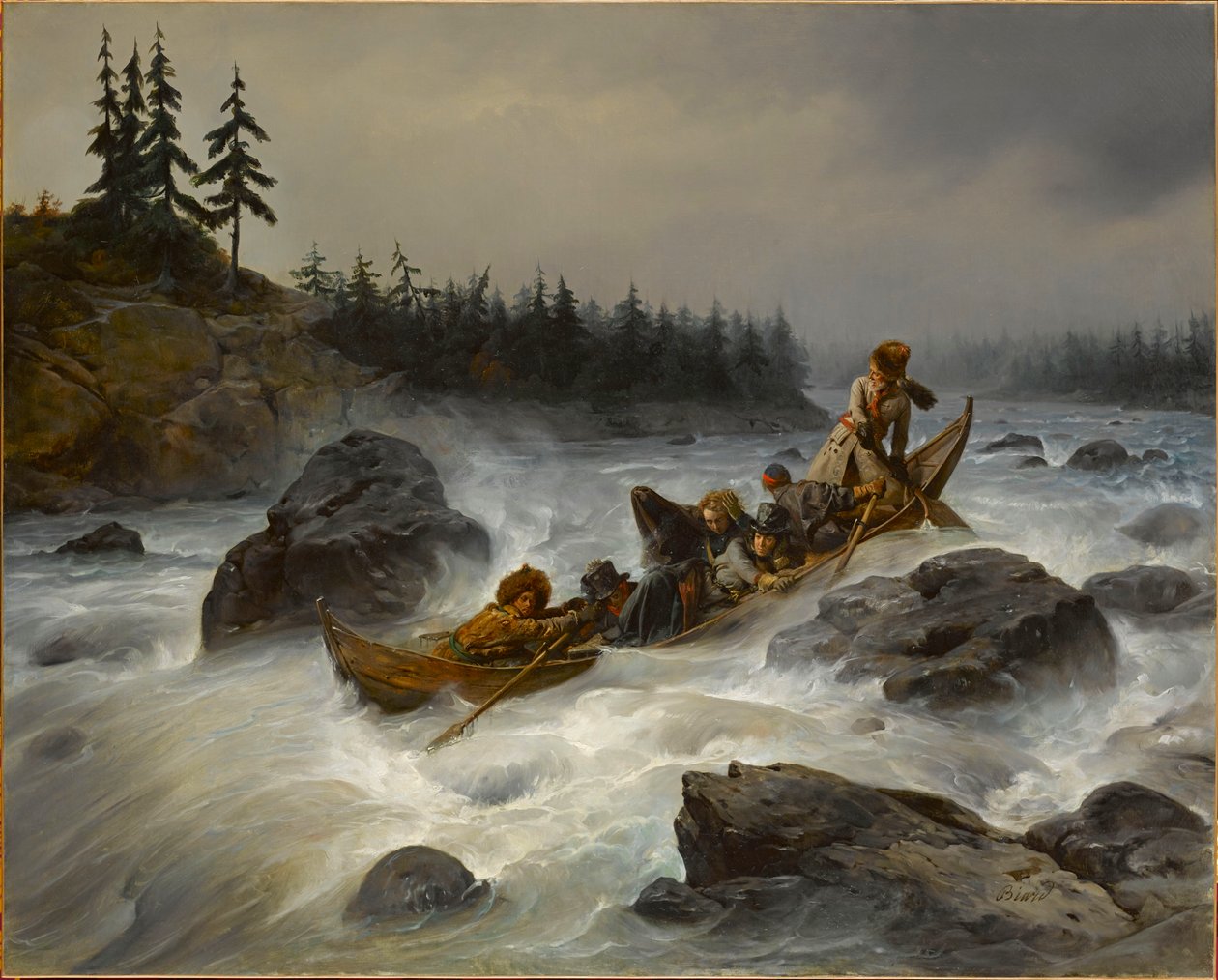 Hertigen av Orleans vid Muoniofloden i Lappland, augusti 1795, 1840. av François August Biard
