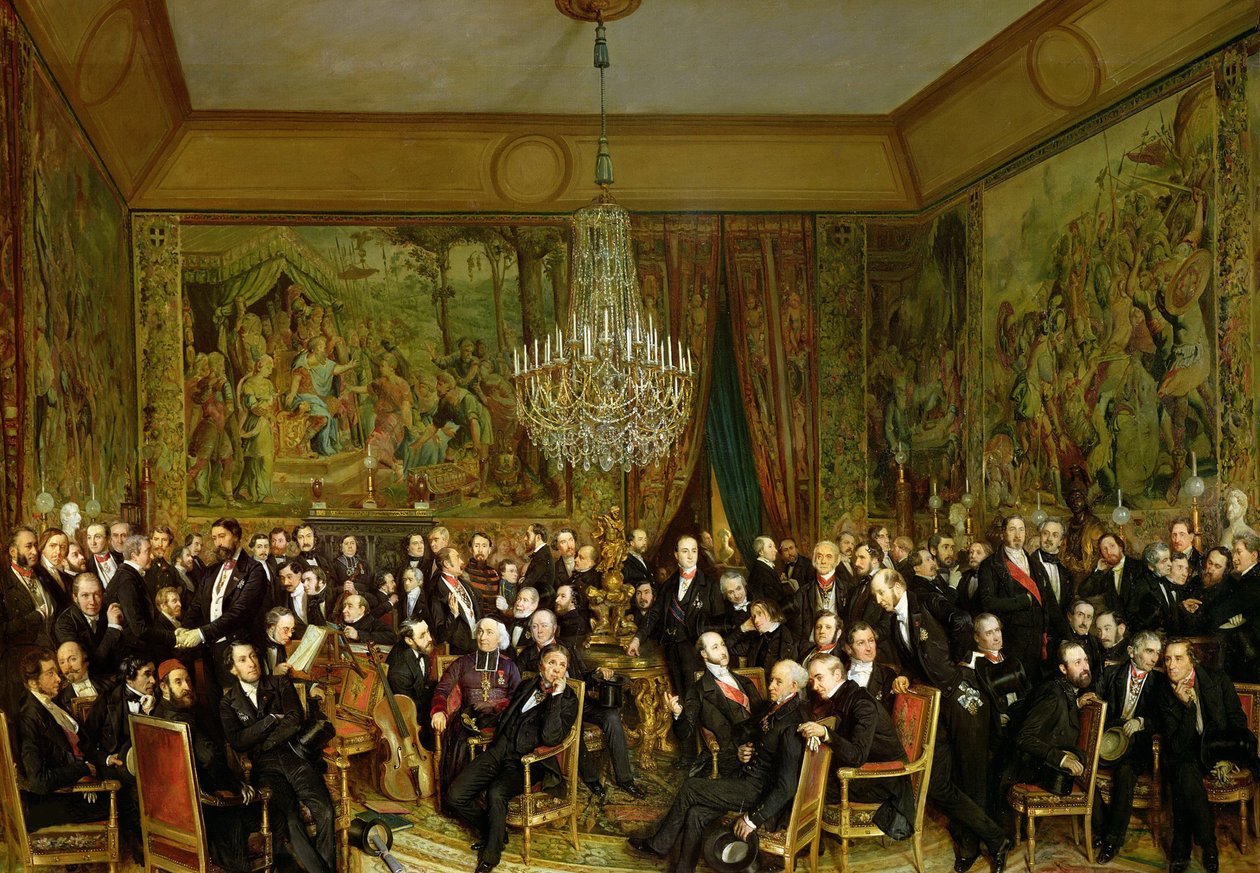 Alfred Emiliens salong, Comte de Nieuwerkerke 1811-1892 vid Louvren, 1855. av François August Biard
