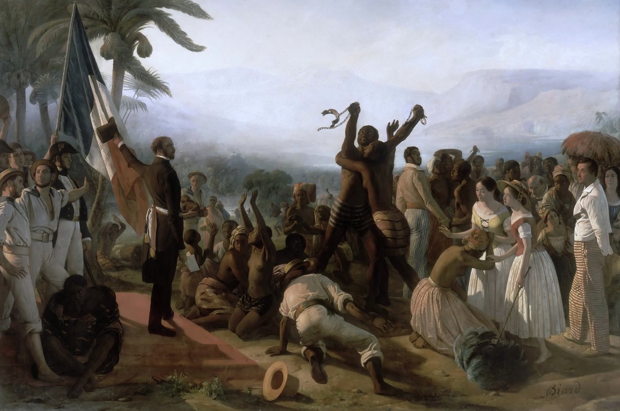 Tillkännagivande om avskaffandet av slaveriet i de franska kolonierna, 27 april 1848 av François Auguste Biard