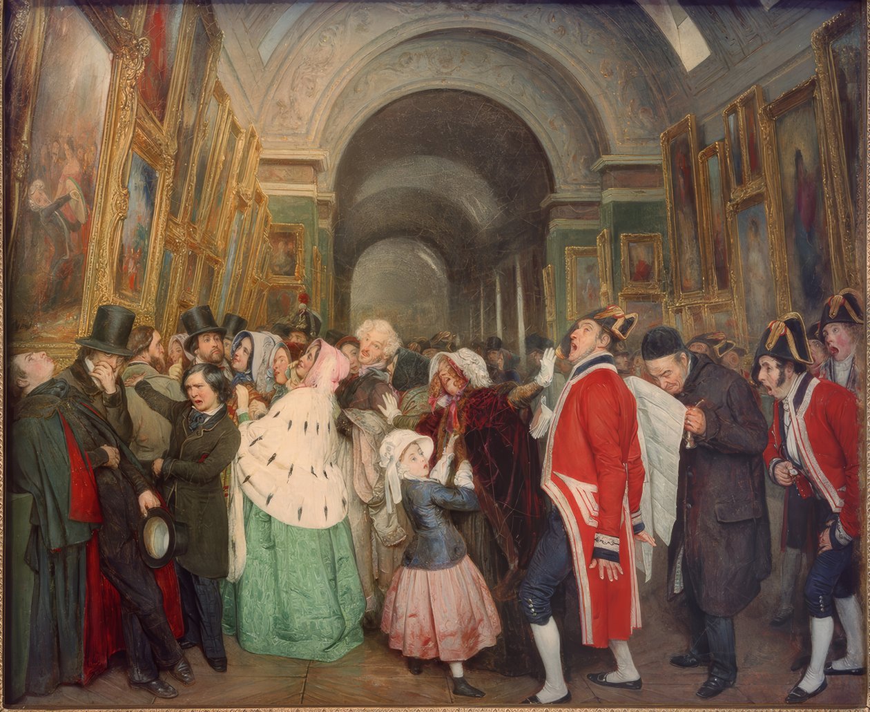 Fyra timmar, på Salongen. (Stängning av den årliga Salon de pein av François Auguste Biard