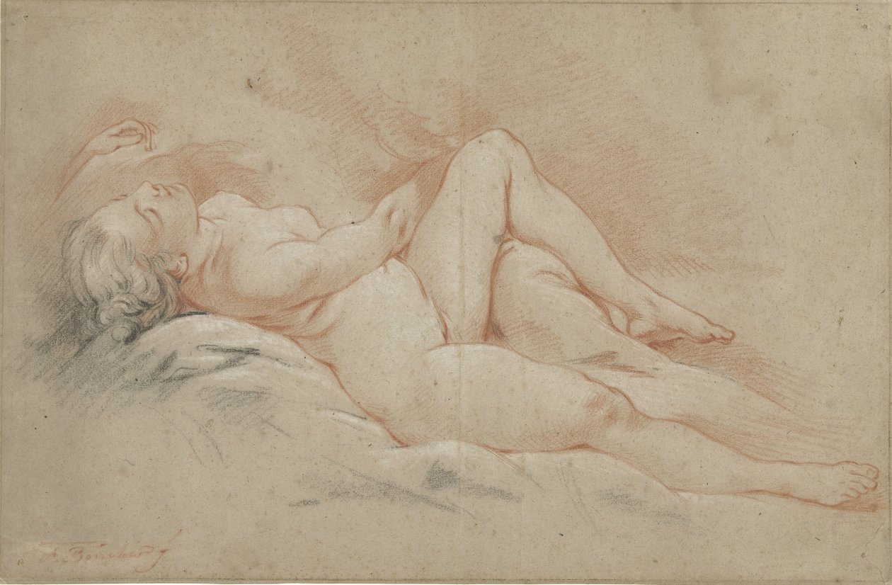 Liggande kvinnlig naken av François Boucher