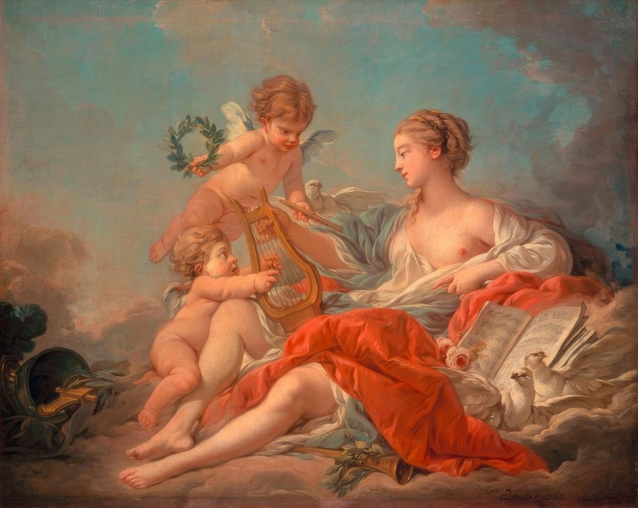 Allegori av musik av François Boucher