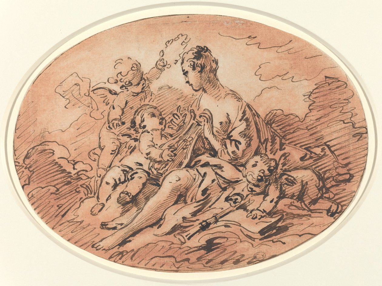 Allegori av musik av François Boucher