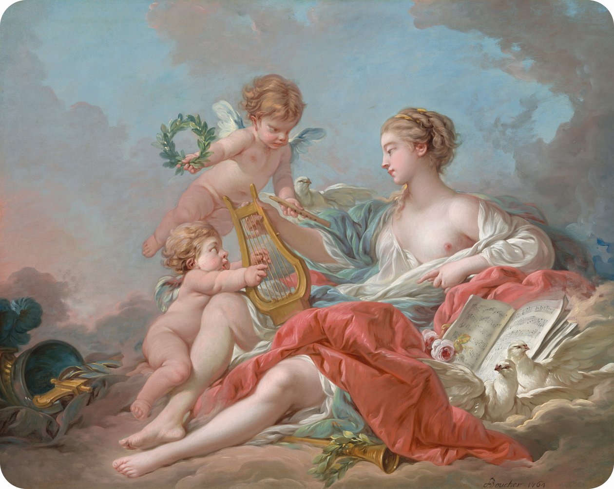 Allegori av musik av François Boucher