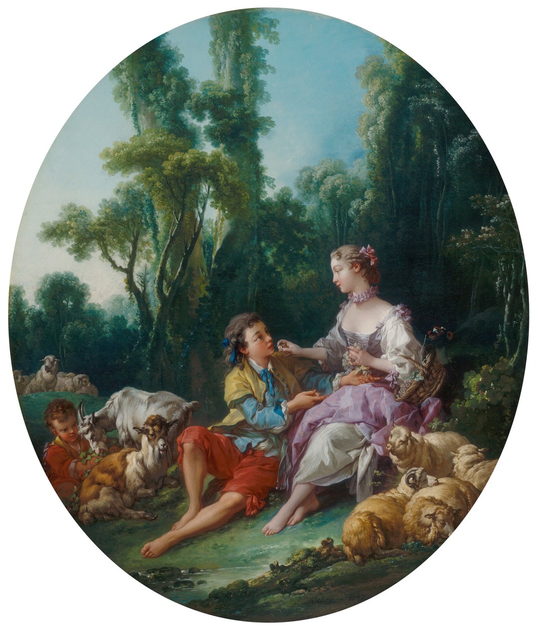 Tänker de på druvan? (Pensent-ils au raisin?) av François Boucher