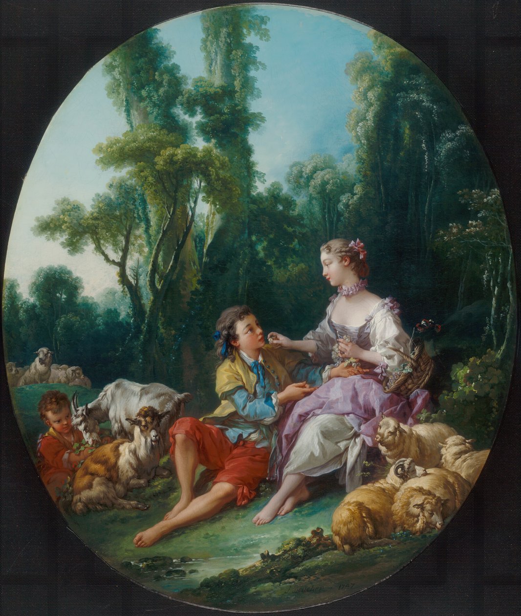 Funderar de på druvan Pensent-ils au raisin, 1747. av François Boucher