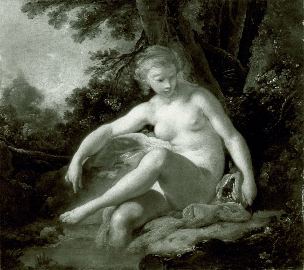 Badande nymf av François Boucher