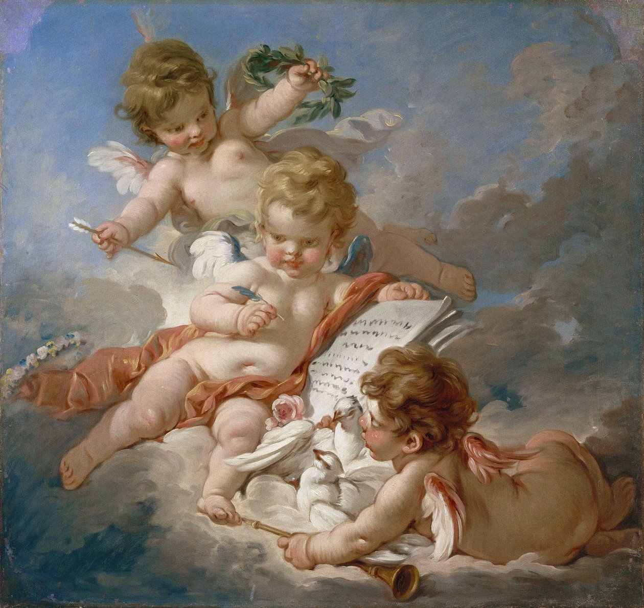 Boucher - Amor. Poesins allegori, 1760-taletFXD av François Boucher