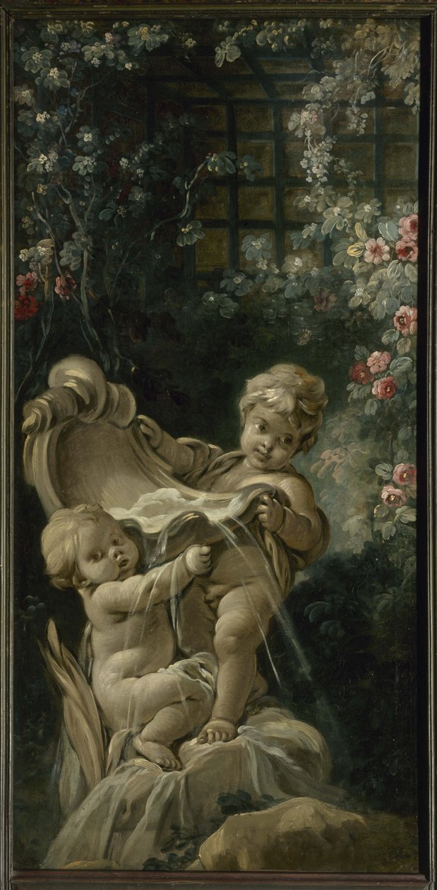 Boucher - Fontän med två älskande, den ena knäböjande, Mellan 1765 och 1770 av François Boucher