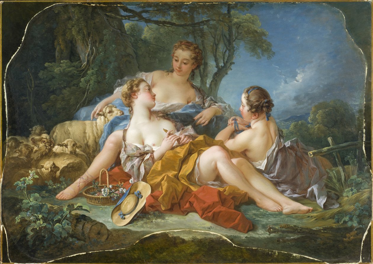 Boucher - De pastorala bekännelserna, omkring 1745 av François Boucher