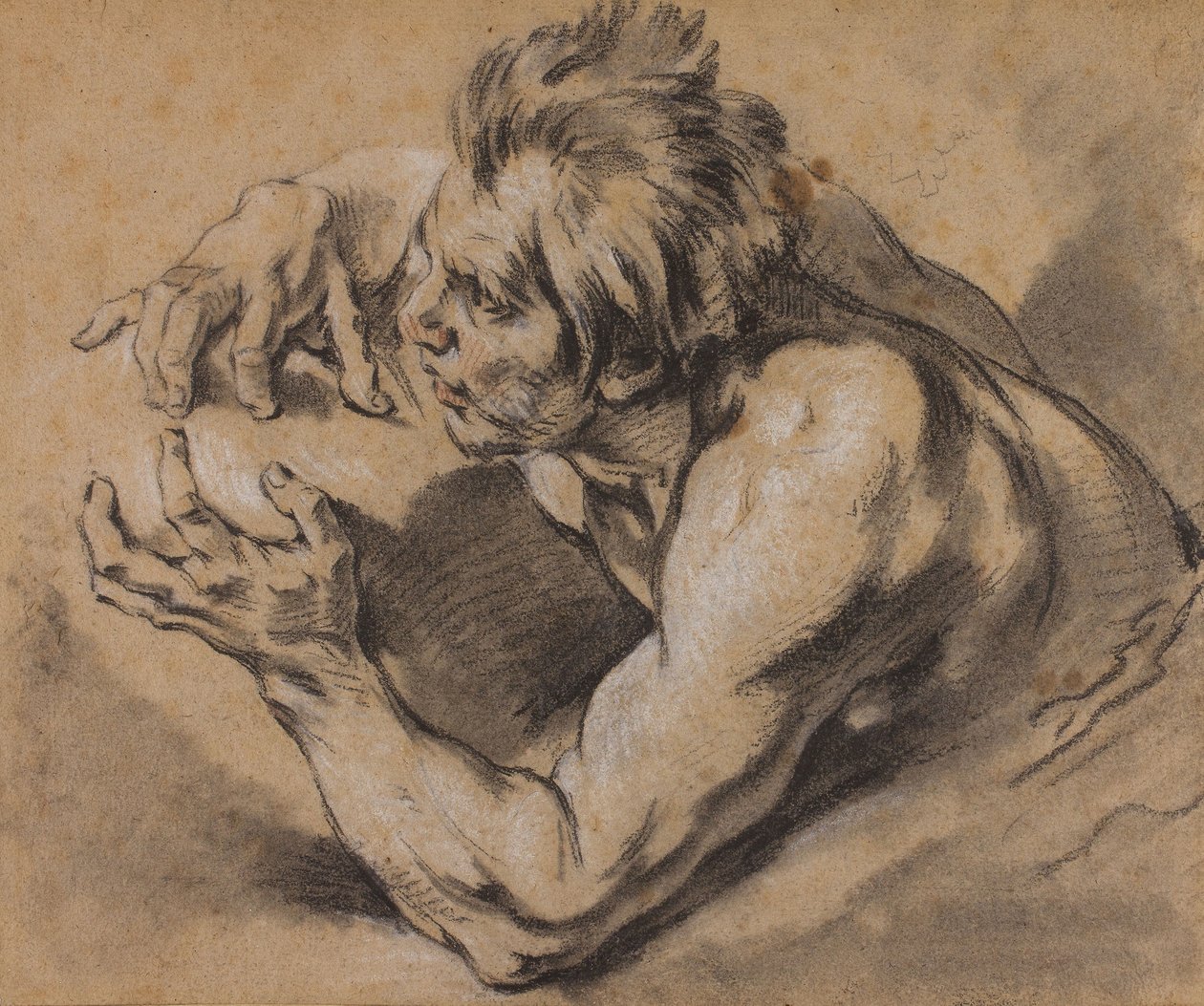 Boucher - Studie av en triton, 1748-53 av François Boucher