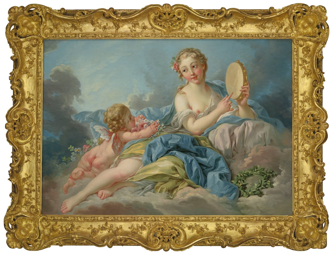 Boucher och studio - The Muse Erato av François Boucher