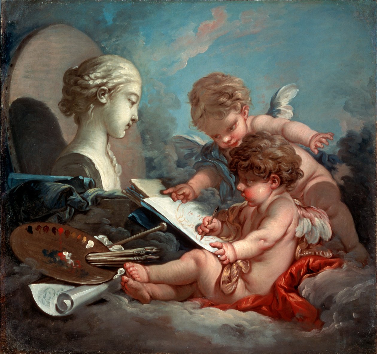 Cupids, allegori över målningen, 1760-talet. av François Boucher
