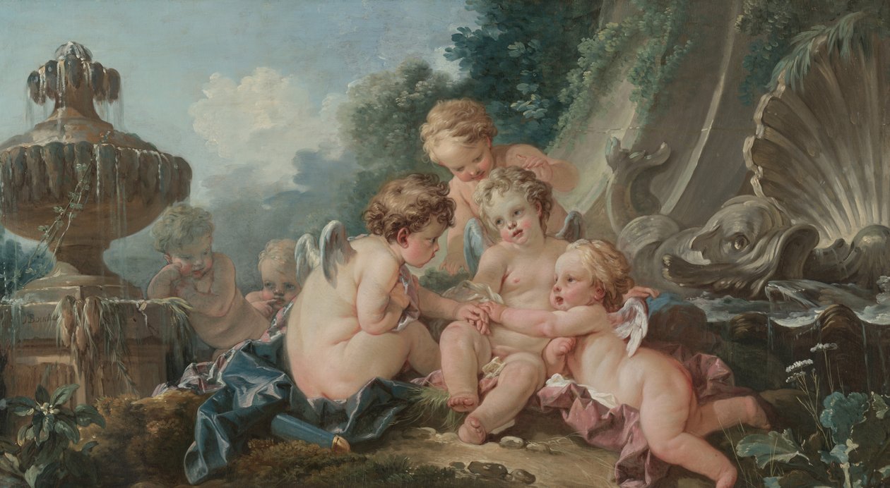 Amor i konspiration, 1740-talet av François Boucher