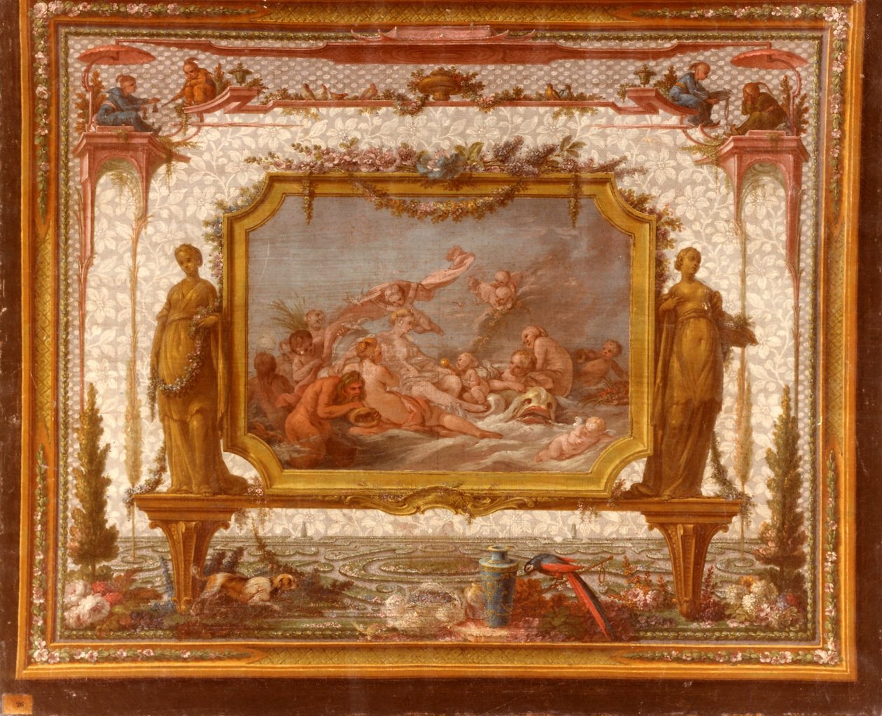 François BOUCHER, Maurice JACQUES - MODELL FÖR TAPESTRY. Venus på vattnet, GOB-28-001 av François Boucher