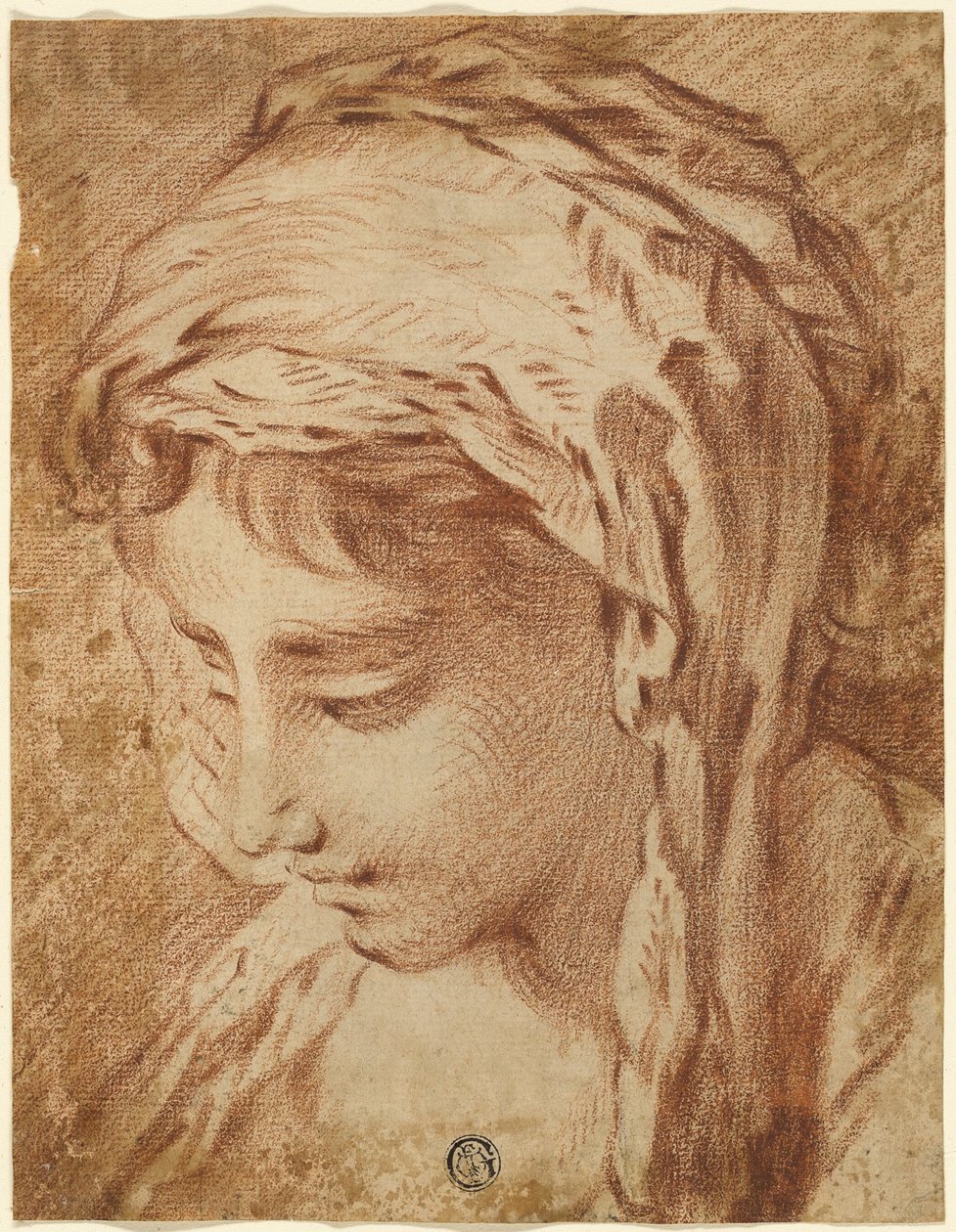 Huvud av en kvinna av François Boucher