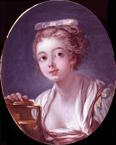 Huvudet av en tjej, eller The Milkmaid av François Boucher