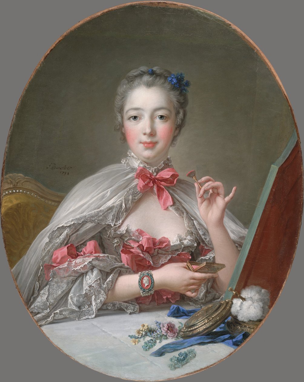 Jeanne-Antoinette Poisson, markisinnan av Pompadour av François Boucher