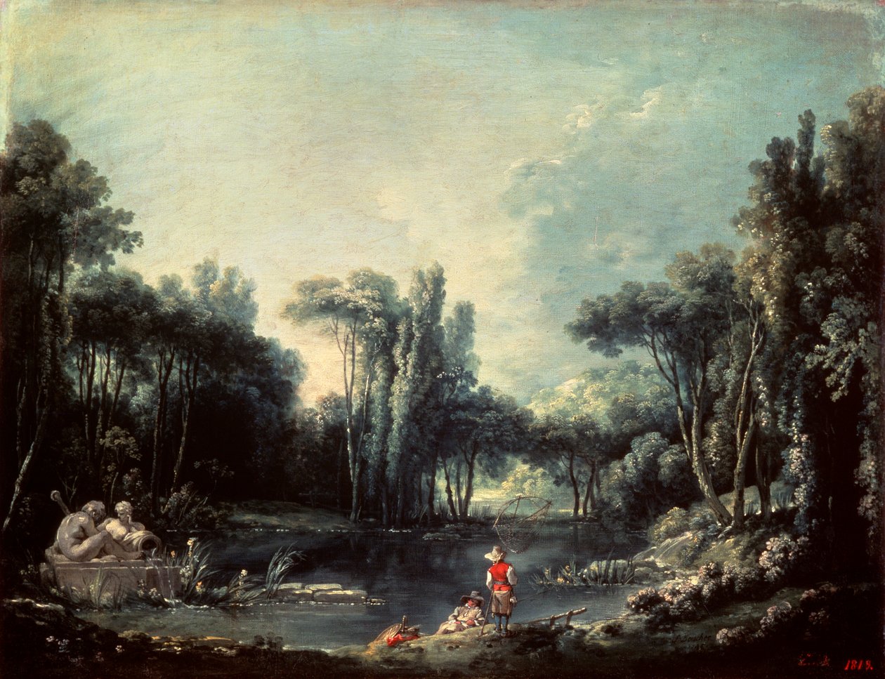 Landskap med damm, 1746. av François Boucher