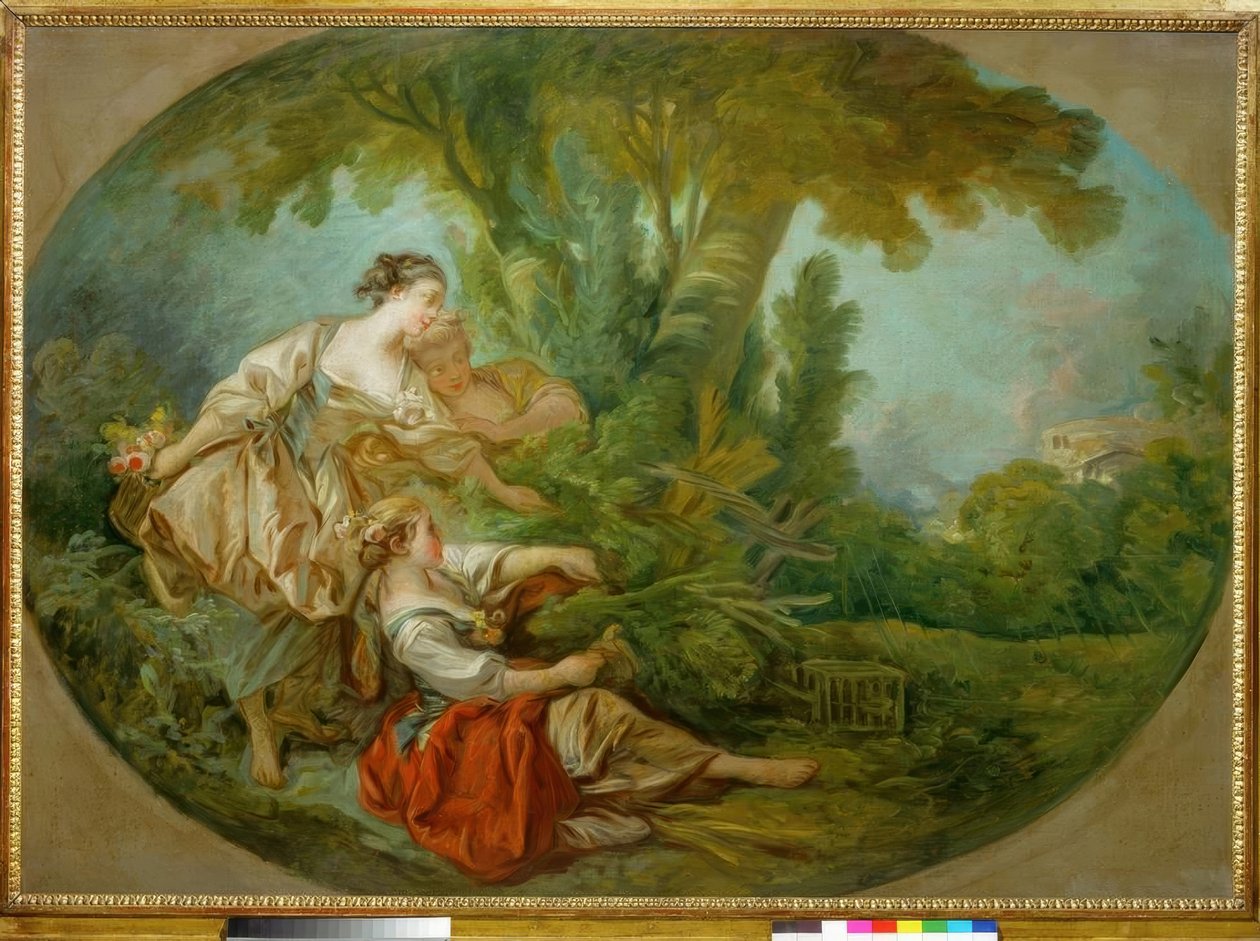 Samtalet, säger Fågeln fångad i näten av François Boucher