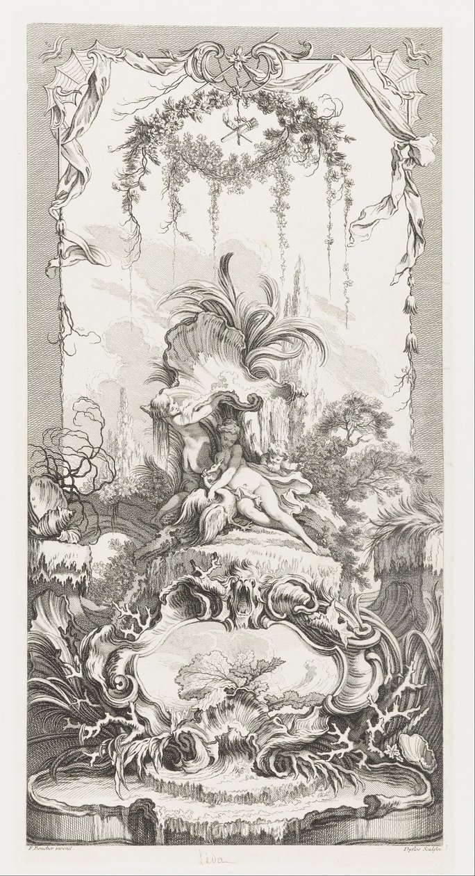 Leda i nya bitar för skärmar (nya koncept för skärmar) av François Boucher