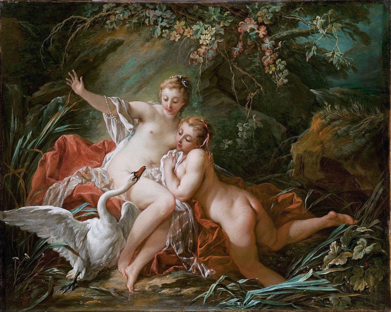 Leda och svanen av François Boucher