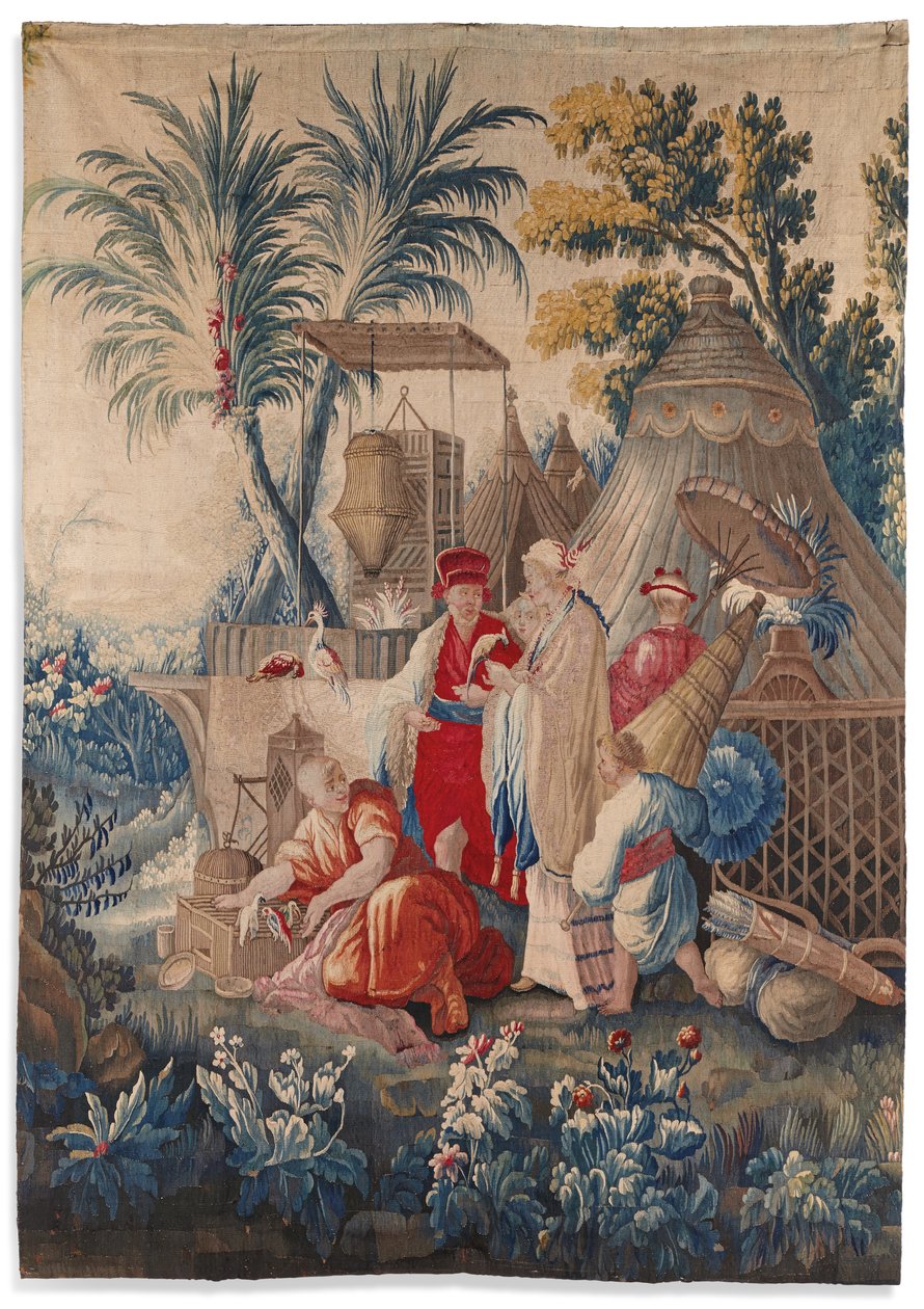 Ludvig XVI gobeläng "aux Chinoiserie", Aubusson, 1700-talets sista fjärdedel av François Boucher