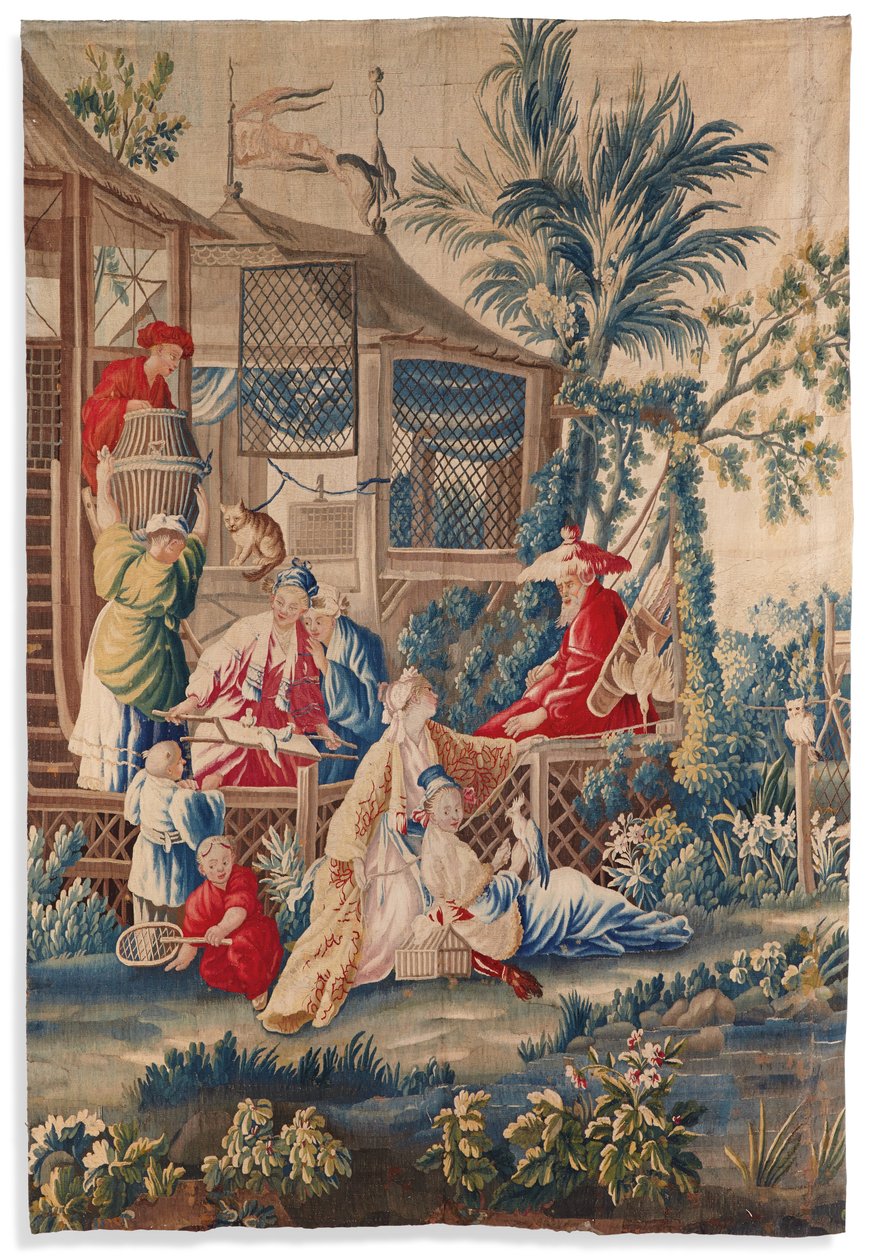 Ludvig XVI gobeläng "aux Chinoiserie", Aubusson, 1700-talets sista fjärdedel av François Boucher