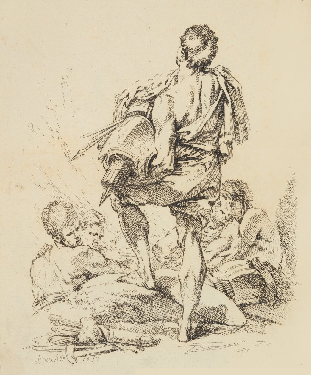 Ny bok med olika figurer, 1751. av François Boucher