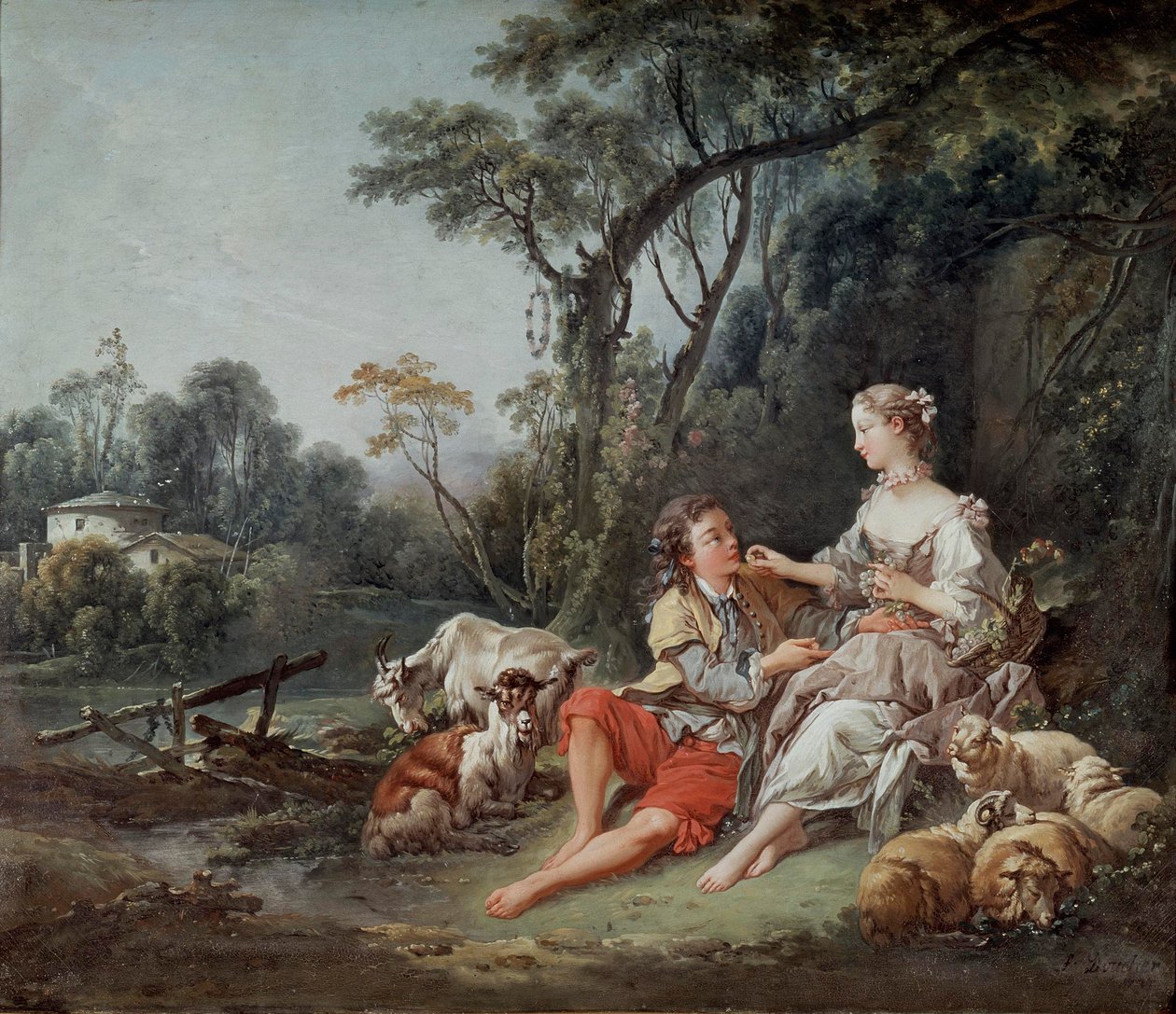 Tänker han på druvor?, 1747 av François Boucher