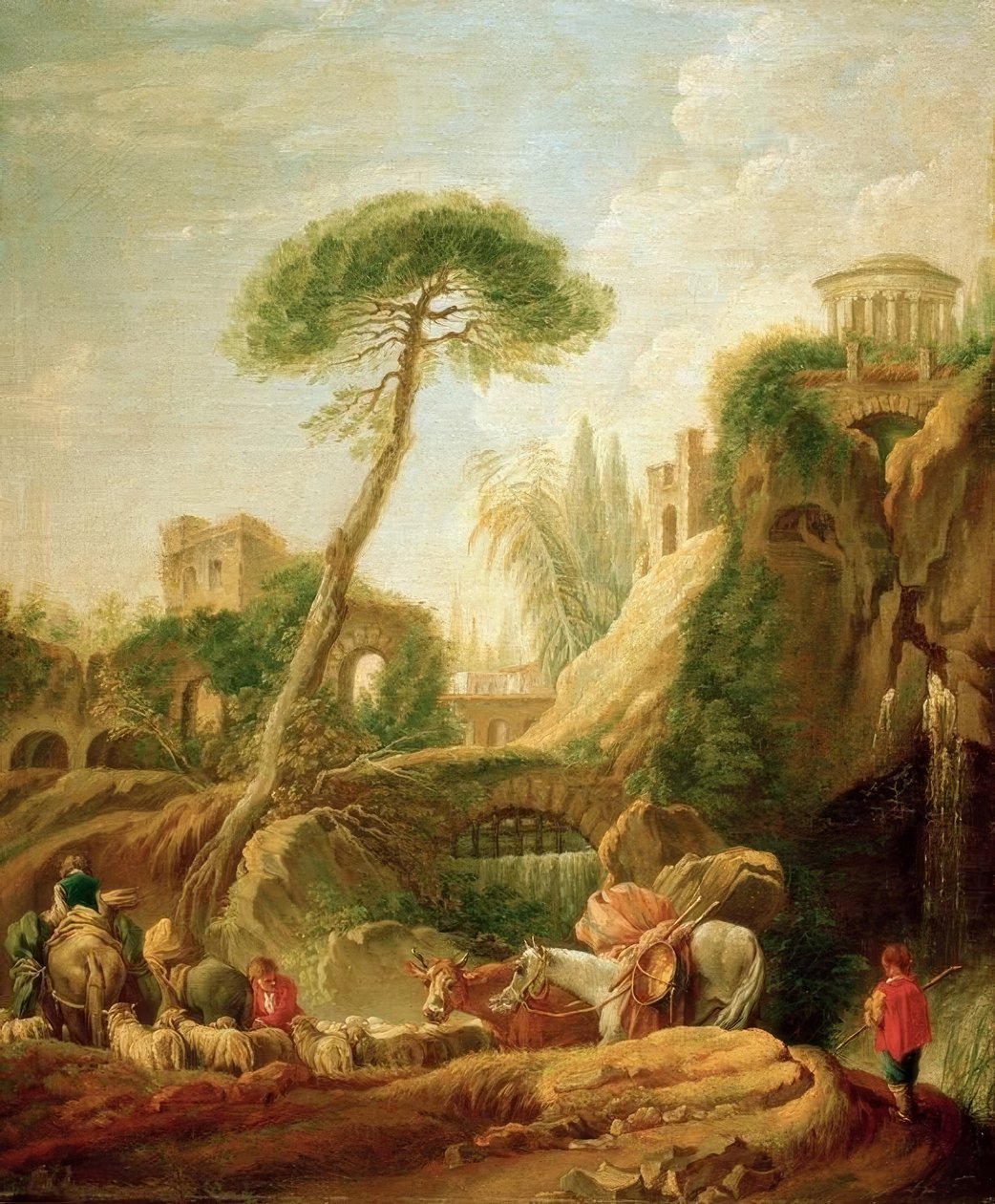 Fantasilandskap nära Tivoli av François Boucher