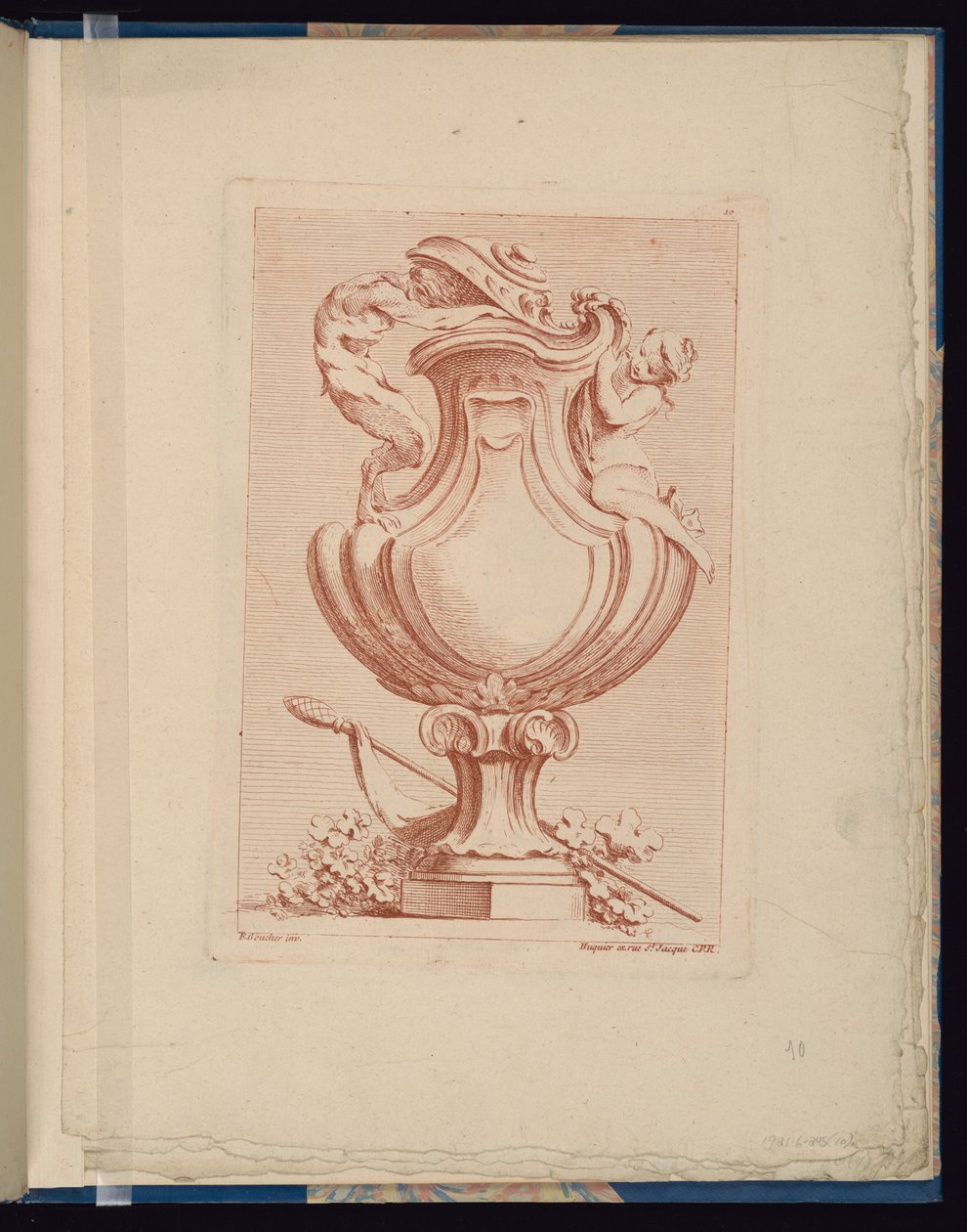 Tallrik 10, Livre de vases (bok med vaser) av François Boucher