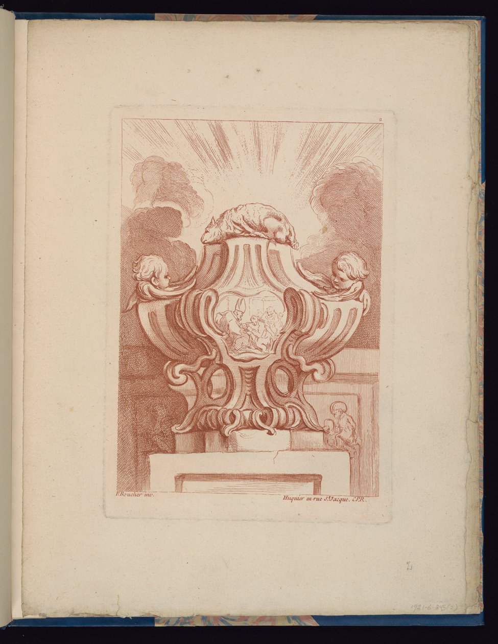 Tallrik 2, Livre de vases (bok med vaser) av François Boucher