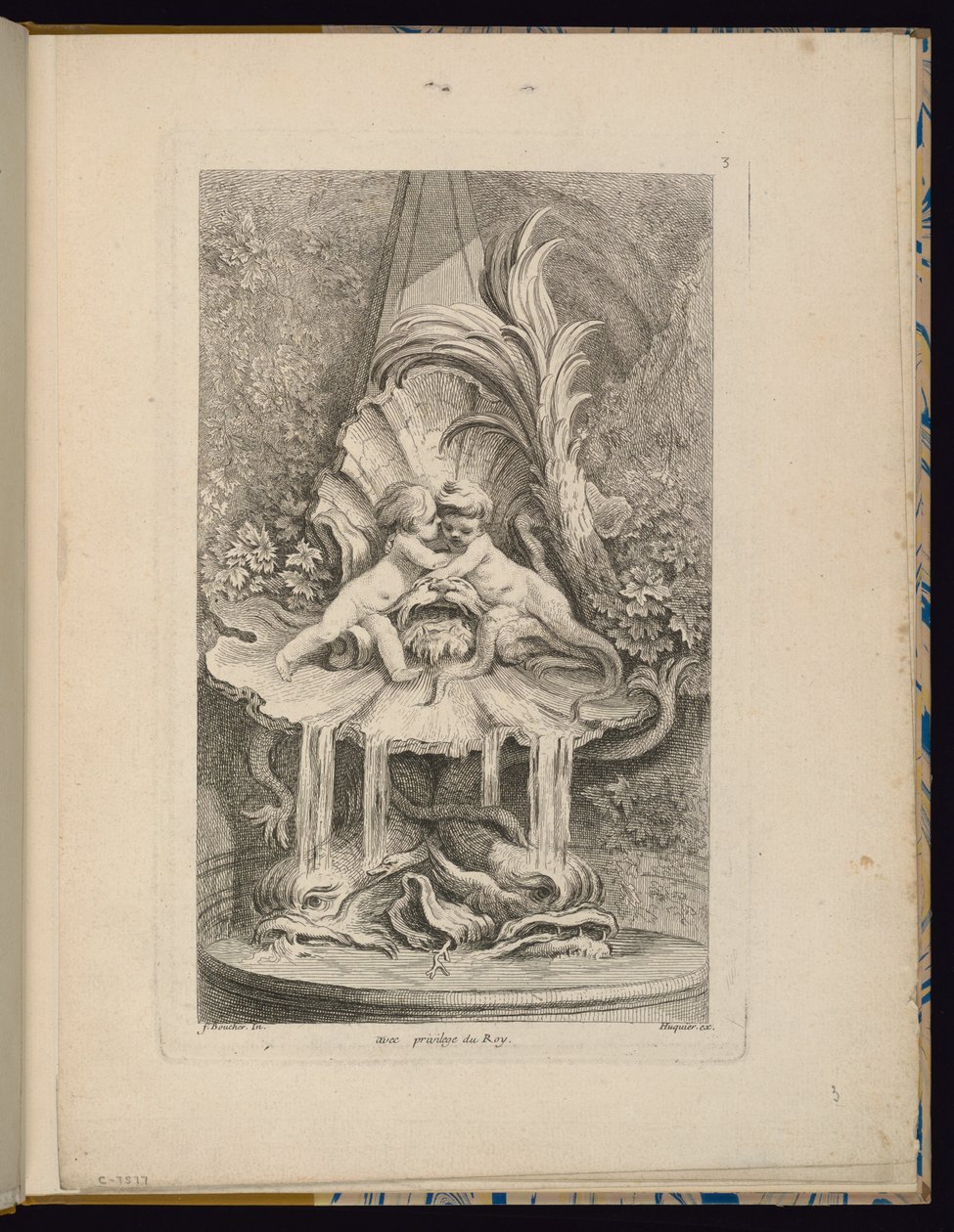Tavla 3, Receuil de Fontaines (Samling av fontäner) av François Boucher