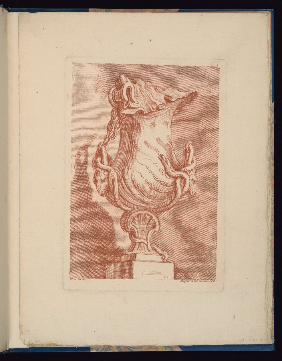 Tallrik 4, Livre de vases (bok med vaser) av François Boucher