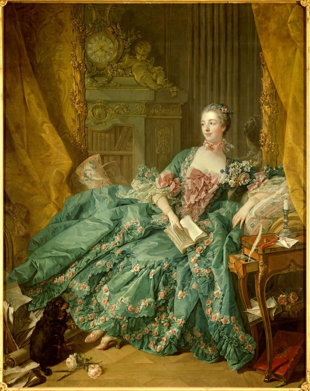 Porträtt av Jeanne Antoinette Poisson, markisinnan av Pompadour av François Boucher