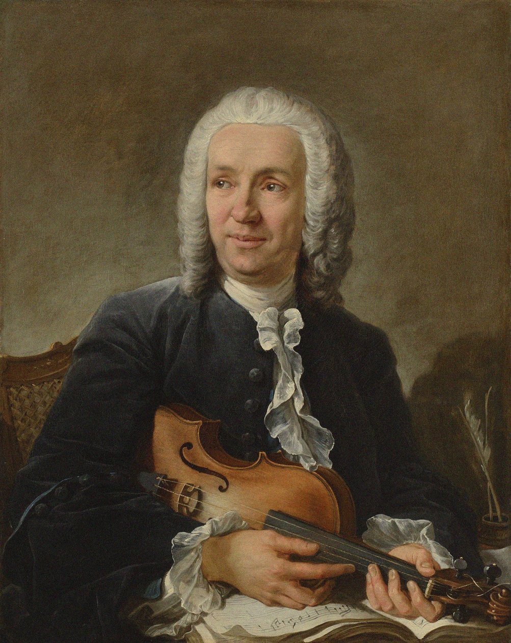 Porträtt av kompositören Francesco Geminiani 1687-1762, ca. 1745 av François Boucher