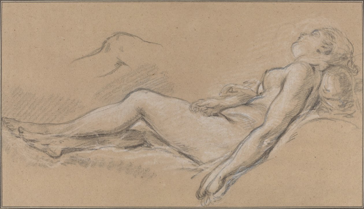 Liggande nymf av François Boucher